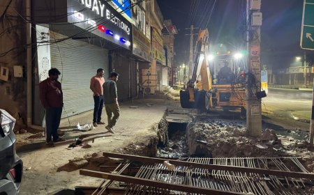 बीड़ा रीको एवं नगर परिषद भिवाड़ी  द्वारा युद्ध स्तर पर किया जा रहा  ड्रेनेज साफ सफाई का कार्य