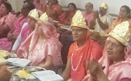 गायत्री नगर जैन मंदिर में सिद्धों की आराधना का चौथा दिन  128 अर्घ्य समर्पित किये