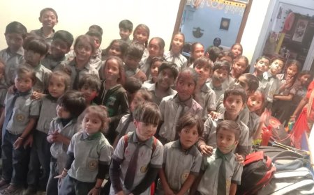 होली के रंग बच्चों के संग, सृजन विद्या पीठ में धूमधाम से मनाई गई होली