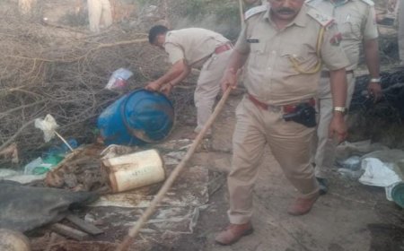 7 हजार लीटर वाश तथा 11 शराब बनाने की भट्टियो एवं उपकरणो को किया नष्ट