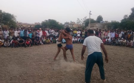 मिठी बावड़ी पर सैदावत वंशजो ने कराया शिव मेले मे पद गायन व कुश्ती दंगल का कराया आयोजन