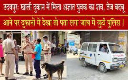 खाली दुकान से तेज बदबू आने पर दुकानों ने देखा तो मिला अज्ञात युवक का शव:  पुलिस जांच में जुटी