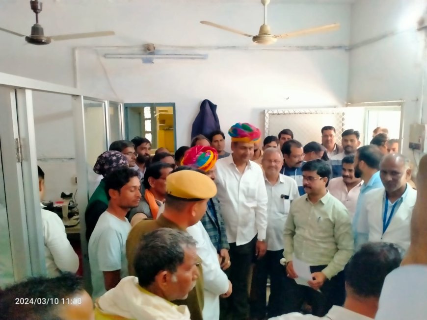 उपखंड नारायणपुर विधायक देवी सिंह शेखावत ने सामुदायिक स्वास्थ्य केंद्र में सीबीसी मशीन का किया उद्घाटन