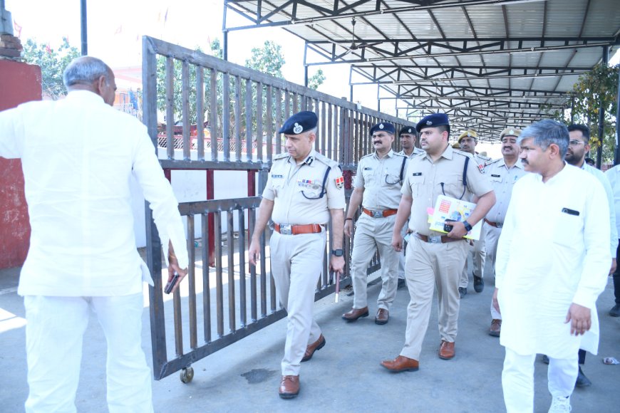 बाबा मोहन राम मेले की व्यवस्थाओं को लेकर पुलिस महानिरीक्षक पहुंचे भिवाड़ी