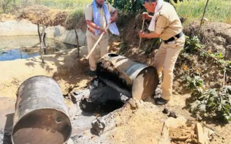 आबकारी टीम ने 16 हजार लीटर वाॅश की नष्ट, मचा हड़कंप