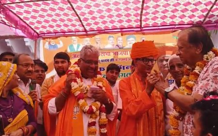 अलवर लोकसभा से भाजपा प्रत्याशी भूपेंद्र यादव ने राजगढ़-लक्ष्मणगढ़ विधानसभा क्षेत्र में किया जनसम्पर्क