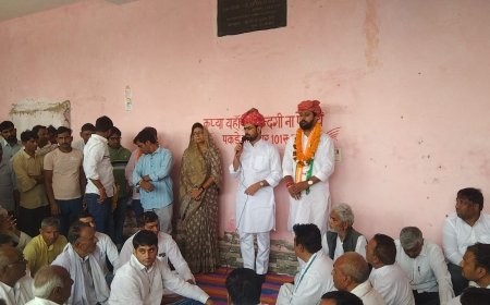 जयपुर ग्रामीण लोकसभा कांग्रेस पार्टी प्रत्याशी अनिल चौपड़ा का उपखंड नारायणपुर में जनसंपर्क अभियान