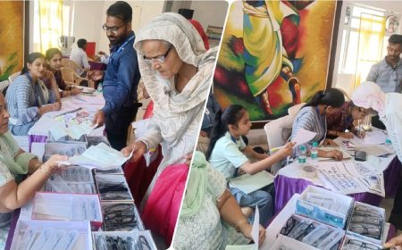 256वां मेडिकल नेत्र जांच शिविर हुआ सम्पन्न :46 मोतियाबिंद मरीजों को आपरेशन के लिए किया चिन्हित