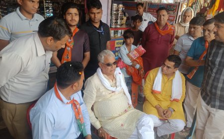 डॉ. किरोडी लाल मीणा मंत्री ने किया भाजपा प्रत्याशी के पक्ष में दौरा