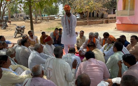 देवनारायण बोर्ड अध्यक्ष ओमप्रकाश भडाणा ने भाजपा प्रत्याशी कन्हैया लाल मीणा के पक्ष में गुर्जर समाज से की अपील