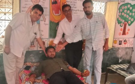 स्वर्गीय आदित्य चौधरी की प्रथम पुण्यतिथि पर रक्तदान शिविर का हुआ आयोजन