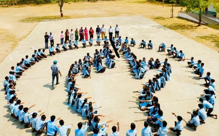 “हो गया मतदान “ के प्रतीक से हलेड़ में किया मतदान के लिए जागरूक