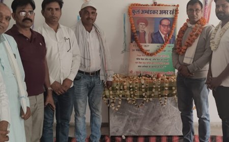 जोधपुरा मैं फुले दंपति की प्रतिमा पर माल्यार्पण कर की पुष्पांजलि अर्पित