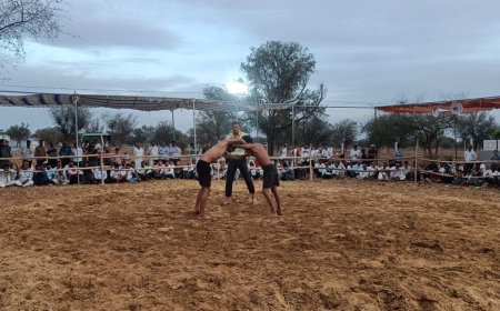 रामनवमी पर झडाया बालाजी मंदिर के सामने हुआ विशाल कुश्ती दंगल का आयोजन