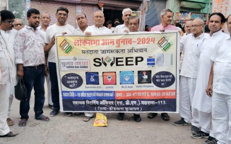 स्वीप टीम ने निकाली वोट बारात, मतदाताओं को किया जागरूक