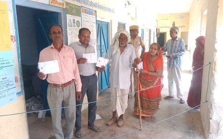 राजगढ़ लक्ष्मणगढ़ विधानसभा क्षेत्र सहित माचाडी कस्बे में शांतिपूर्ण सम्पन्न हुआ मतदान