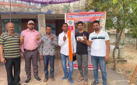 भीलवाड़ा लोकसभा सीट के लिए गुरला में वोटिंग: मतदाताओं की दिखा उत्साह  लंबी कतारें, 6 बजे तक 57.30% फीसदी मतदान