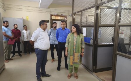 जिला कलक्टर चौधरी ने किया उपखंड कार्यालय एवं नगरपालिका कार्यालय तथा विभिन्न कार्यों का औचक निरीक्षण