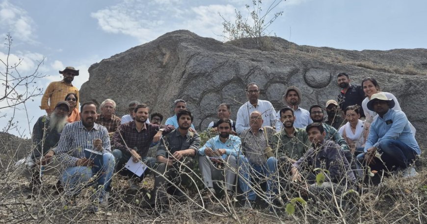 राष्ट्रीय स्तर के भू वैज्ञानिकों के दल ने भीलवाडा  की प्राचीन भू संरचनाओं का किया अध्ययन