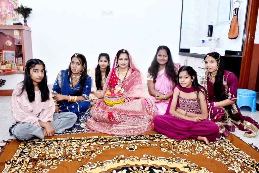 महिलाओं ने गणगौर उत्सव में किया सामूहिक पूजन:उदयपुरवाटी में आज निकलेगी गणगौर माता की ऐतिहासिक सवारी