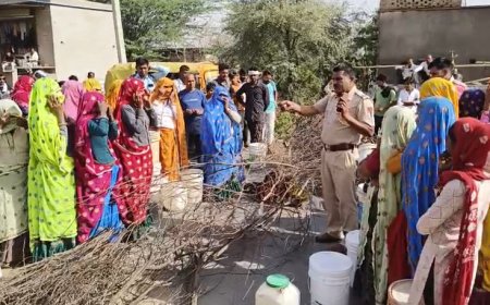 पेयजल समस्या निस्तारण को लेकर राजगढ़ टहला सड़क मार्ग पर लगा रहा ढाई घंटे तक जाम