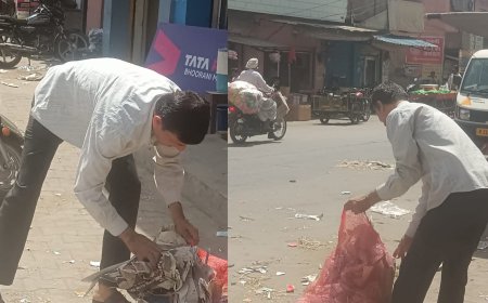 स्थानीय प्रशासन द्वारा रविवार को नहीं करवाई जाती सफाई: व्यापारी स्वयं ही अपने प्रतिष्ठान के आगे कर रहे सफाई