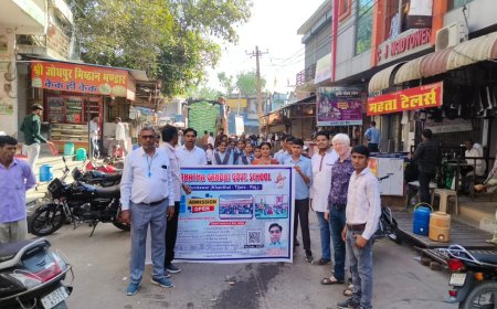 मुण्डावर के महात्मा गांधी राजकीय विधालय ने निकाली रैली