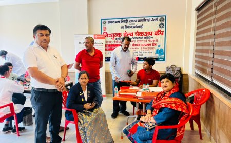 लायंस क्लब भिवाड़ी ने लगाया नि:शुल्क हेल्थ चेकअप शिविर