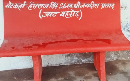 अंबेडकर शिक्षण संस्थान में भामाशाह ने लगवाई सीमेंट की कुर्सियां