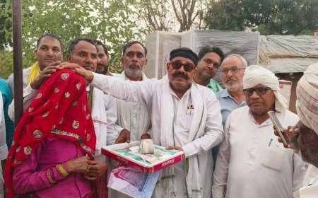 हिंदू भाईचारे की फिर मिसाल हुई कायम विधवा महिला कि दो बेटियों की शादी में भात भरने पहुंच मुस्लिम समाज के लोग, 24000 भात में नगद व परिवार के लोगों की पहरावनी