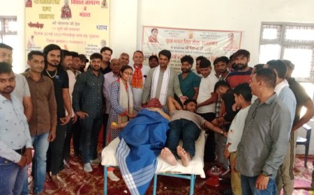 बाबा जोतराम के मंदिर मे हुआ 15 वें विशाल रक्तदान शिविर का आयोजन