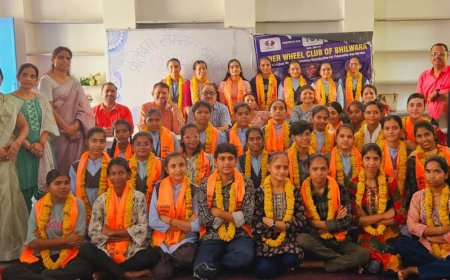 श्री राजकीय बालिका उच्च माध्यमिक विद्यालय बापू नगर के सर्वश्रेष्ठ परीक्षा परिणाम हेतू  प्रतिभा सम्मान समारोह आयोजित