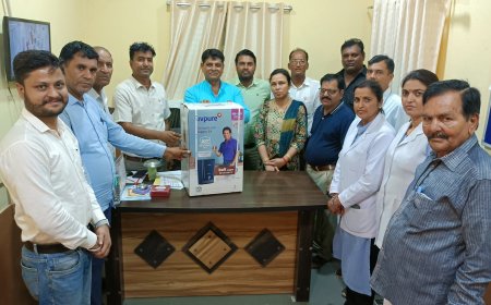राजकीय सामुदायिक स्वास्थ्य केंद्र में  वॉटर प्यूरीफायर मशीन की भेट