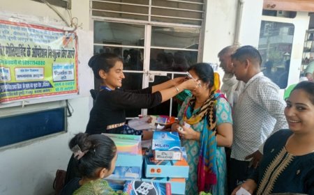 नेत्र मेडिकल शिविर में 235 मरीजों ने कराई जांच :26 मोतियाबिंद के होंगे आपरेशन