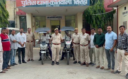 पुलिसकर्मियो के लिए बाइक पर लगाए सुरक्षा किट