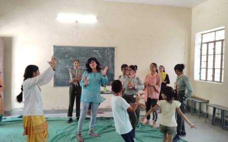 राजगढ़ के थाना राजाजी ग्राम के राजकीय उच्च माध्यमिक विद्यालय मे चल रहा समर कैंप