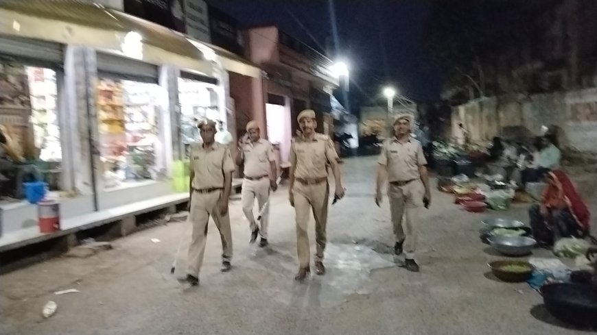 उच्च अधिकारियों के आदेशानुसार पुलिस के जवानों की रोज हो रही है गश्त