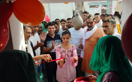 गहणकर गांव में छात्राओं के लिए निशुल्क लाइब्रेरी का हुआ उद्घाटन