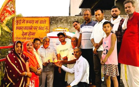 नेहरूविहार में माली ने किया नलकूंप का उद्घाटन