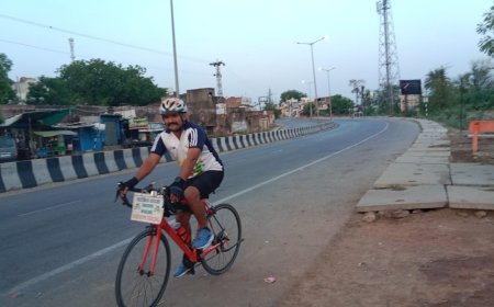 मुकेश ने 151 किमी साईकिल चला दिया पर्यावरण व स्वास्थ्य का संदेश