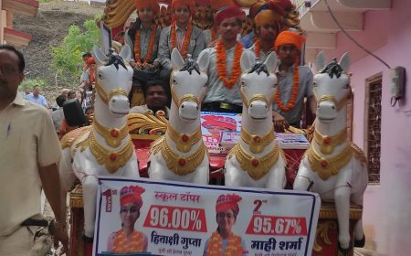 माध्यमिक बालिका आदर्श विद्या मंदिर में प्रतिभा सम्मान समारोह आयोजित,मुख्य मार्गों से  विशाल रैली निकाली