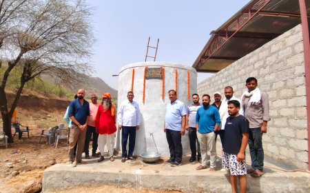 धनावता में गौशाला उपचार केंद्र में पानी की टंकी का हुआ लोकार्पण