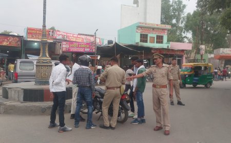 वाहन चेकिंग कर यातायात के नियमों का पाठ पढ़ाते दिखी : दातागंज पुलिस