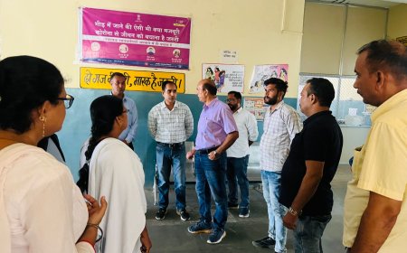 सीएमएचओ उदयपुर  ने किया सेटेलाइट हॉस्पिटल वल्लभनगर का निरीक्षण,  विभागीय अधिकारियों को भी आवश्यक दिशा निर्देश