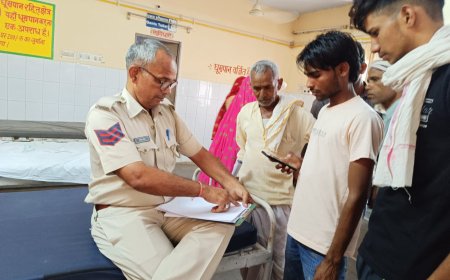 बजरी से भरे ट्रैक्टर ट्रोली ने  पति-पत्नी को मारी टक्कर, पति अलवर रैफर