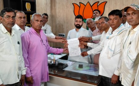 खेतड़ी विधायक से मिला ग्रामपंचायत दलेलपुरा व सेफरगुवार का डेलिगेशन