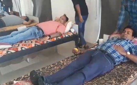 विश्व रक्तदान दिवस पर किया शिविर का आयोजन