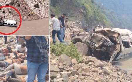 अलकनंदा नदी में गिरी ट्रैवलर गाड़ी:  8 की मौत, 15 घायल