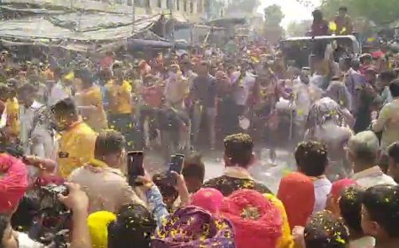 साचियाव माताजी के मेले को लेकर निकाली शोभायात्रा