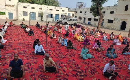 अंतरराष्ट्रीय योग दिवस पर विधायक चैयरमेन सहित प्रशासनिक अधिकारियों ने किया योग